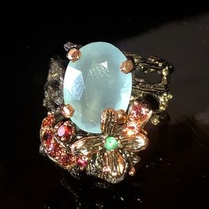 Gorgeous Genuine  Aquamarine Ring